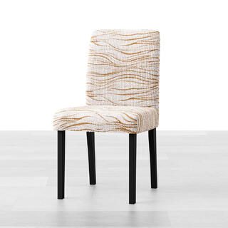 Huse bielastice UNIVERSO NOU bej cu dungi, scaun cu spatar 2 buc (45 x 45 x 50 cm) 1