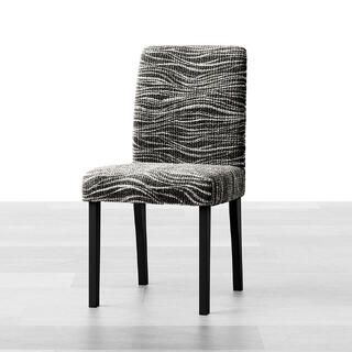 Huse bielastice UNIVERSO NOU dungi alb-negru, scaun cu spatar 2 buc (45 x 45 x 50 cm) 1