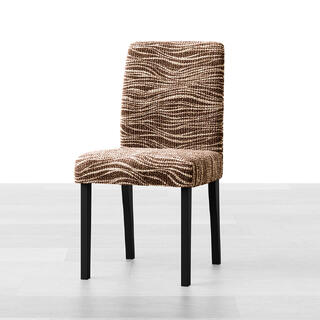 Huse bielastice UNIVERSO NOU dungi maro, scaun cu spatar 2 buc (45 x 45 x 50 cm) 1