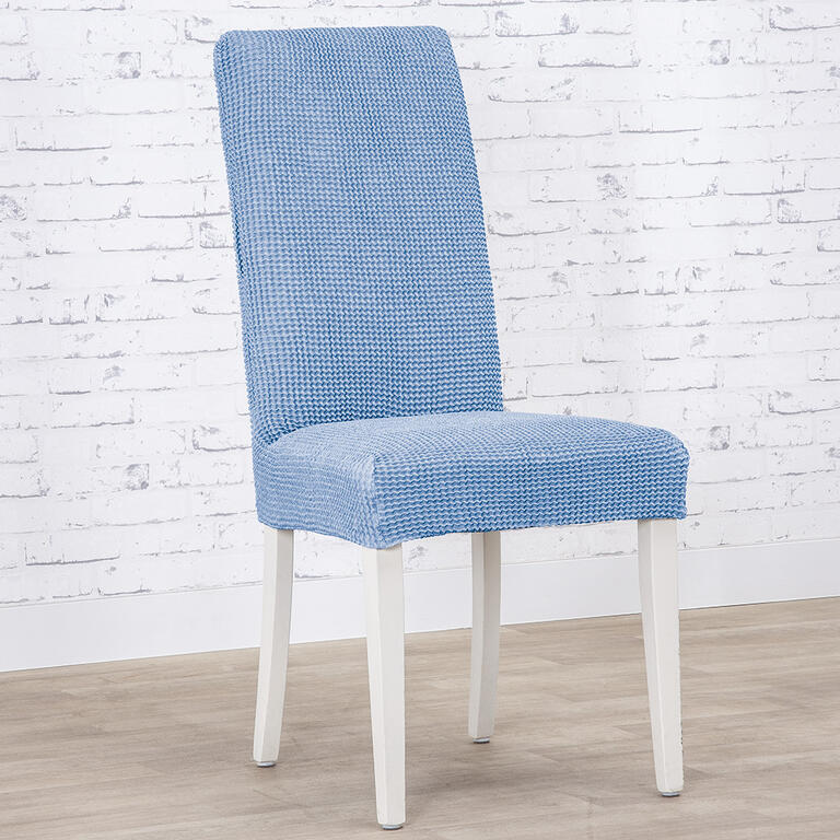 Huse care se întind foarte bine NIAGARA albastre, scaun cu spatar 2 buc (40 x 40 x 55 cm) 1