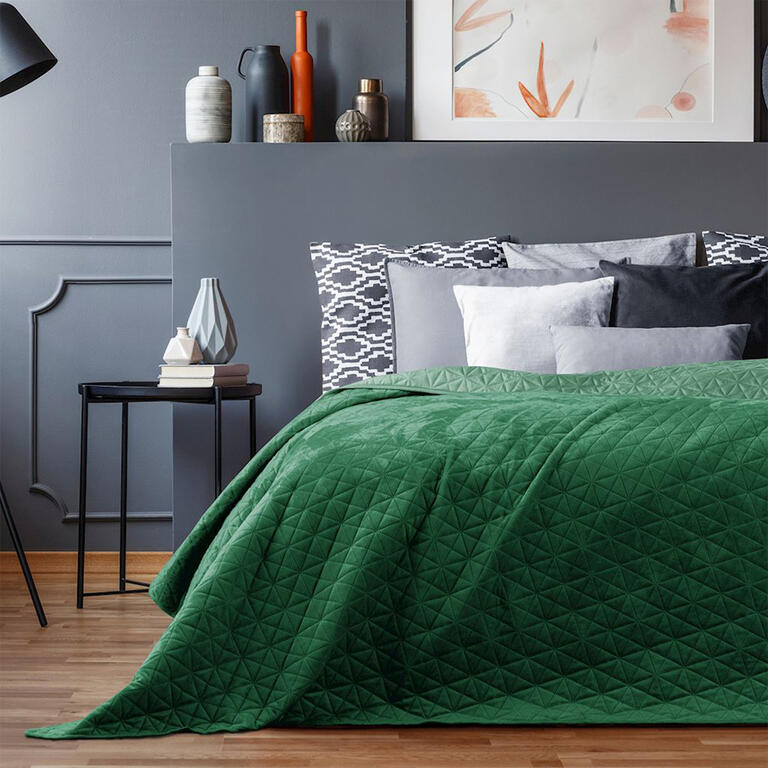 Cuvertură de pat LAILA verde, pat dublu 1