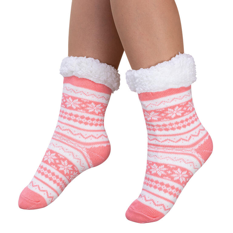 Sleep socks BERIT, pink salmon size 35 - 38