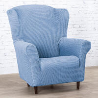 Huse care se întind foarte bine NIAGARA albastre, scaun cu spatar 2 buc (40 x 40 x 55 cm) 3